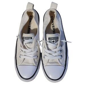 Converse Chuck Taylor All Star Shoreline Slip Ons White Woven Knit Sz 6
